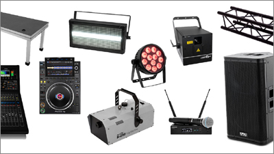 Stage equipment: Pro Sound-Video-Lighting